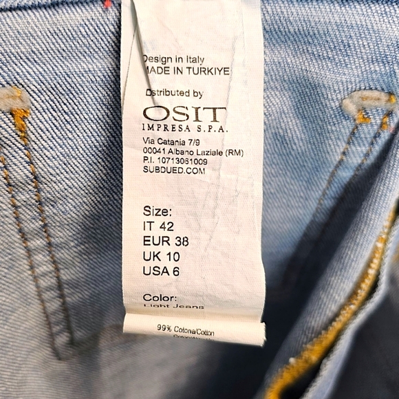 Subdued Womens Low Waist Wide Leg Jeans Sz 6 Light Wash Raw Hem Casual 90s Vibes - Picture 12 of 12